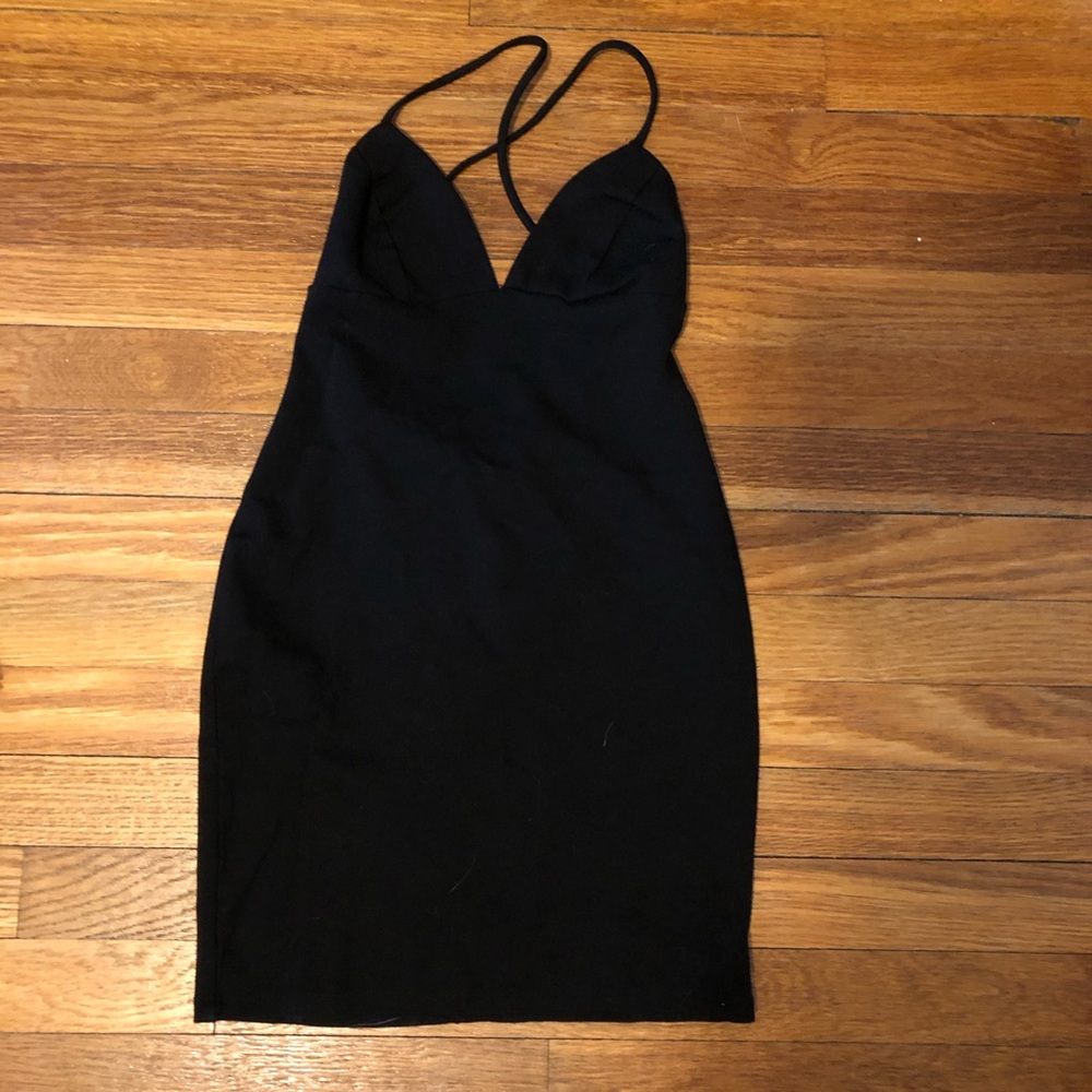 SOLEMIO Black Bodycon Dress Small